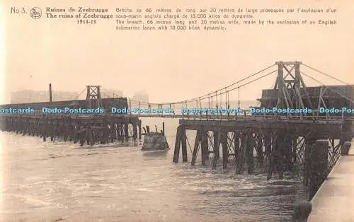 R480923 Nr 3 Nels Die Ruinen von Zeebrugge 1914 18 Breach J Revyn