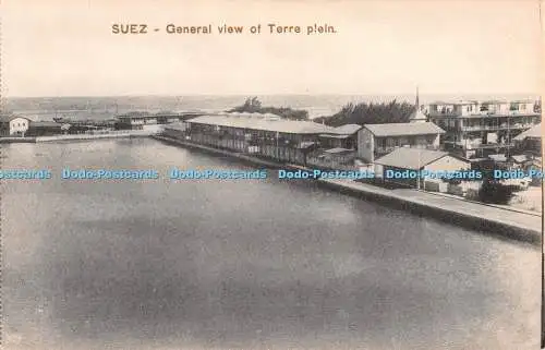 R482362 Suez Gesamtansicht von Terre Plein The Gouverneurat The Cairo Postcard Trust