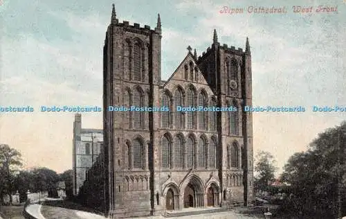R480981 Ripon Cathedral West Front Valentines Serie