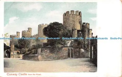 R480984 Conway Castle from the Road Autochrom Bildpapier Marke Pfau