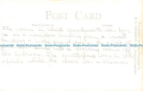 R481209 The Birthroom Wordsworths Birthplace Cockermouth G P Abraham