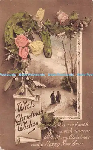 R484756 Mit Weihnachtswünschen Nur eine Karte mit einem aufrichtigen Wunsch für einen frohen Christus