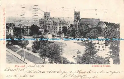 R481283 Montreal Dominion Square Montreal Import No 239 1906