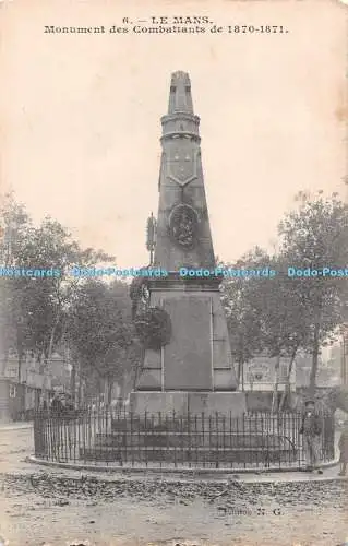 R484797 6 Le Mans Monument des Combattants de 1870 1871 N G