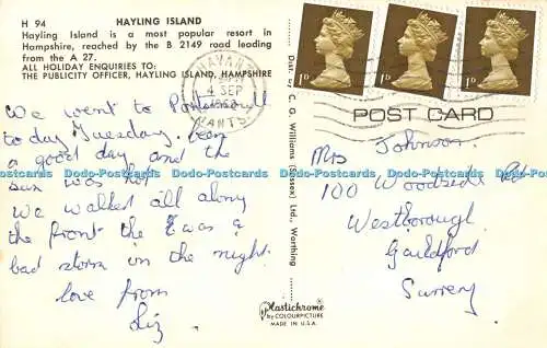 R482760 Hayling Island C G Williams Plastichrome Multi View 1968