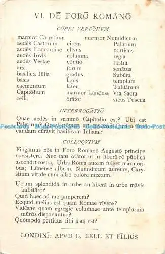 R484899 Speculum Imperii Romani VI De Foro Romano Londini Apvd G Bell et Filios