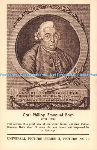 R484902 Carl Philipp Emanuel Bach 1714 1788 Universal Picture Series II Bild