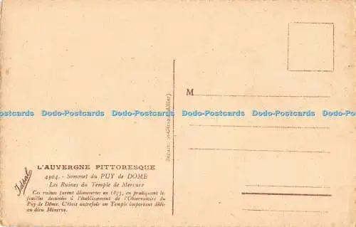 R482950 L Auvergne Pittoresque Sommet du Puy de Dome Ideal Begine