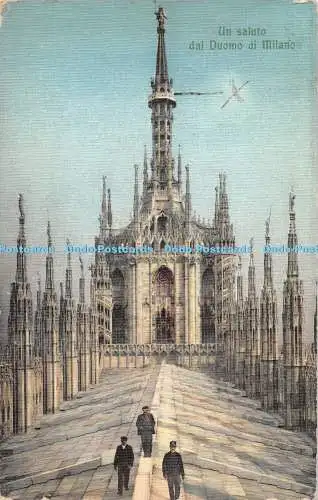 R486675 Un saluto dal Duomo di Milano G Modiano 1912