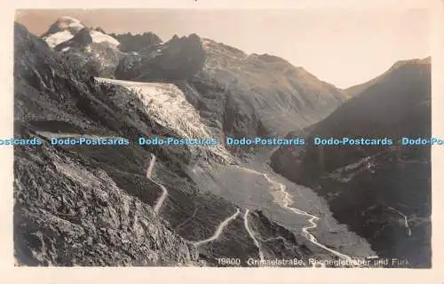 R485284 19600 Grimselstrasse Rhonegletscher und Furka Wehrli A G Kilchberg b Zur