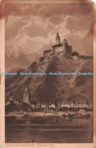 R486747 Braubach und die Marksburg Hoursch und Bechstedt Nr 308
