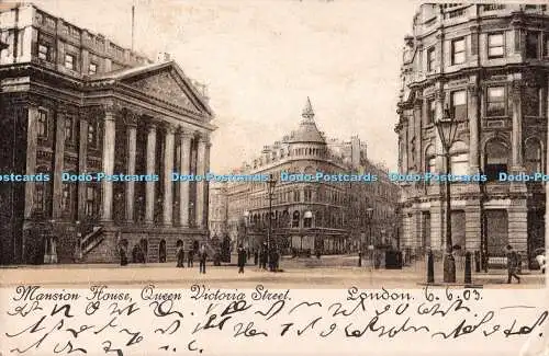 R481825 London Mansion House Queen Victoria Street 1903