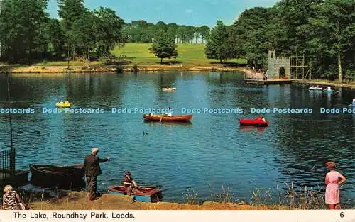 R483230 Leeds Roundhay Park The Lake Bamforth Color Gloss View Series 1974