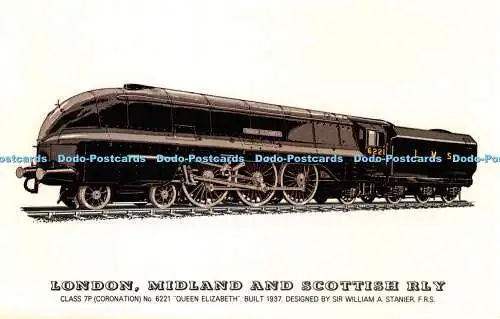 R485400 London Midland and Scottish Railway Class 7P No 6221 Queen Elizabeth in