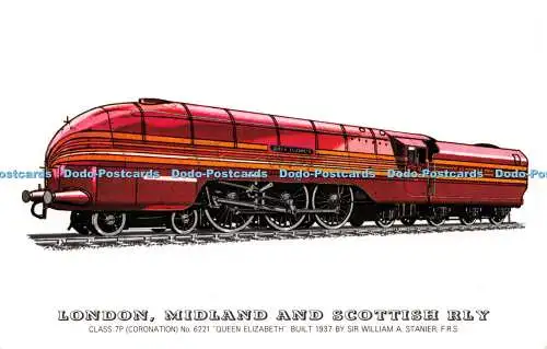 R485402 London Midland and Scottish Railway Class 7P No 6221 Queen Elizabeth in