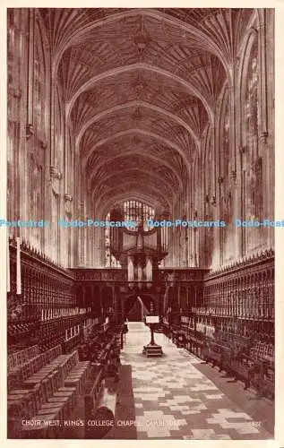 R483582 Cambridge Choir West Kings College Chapel Valentine Phototype