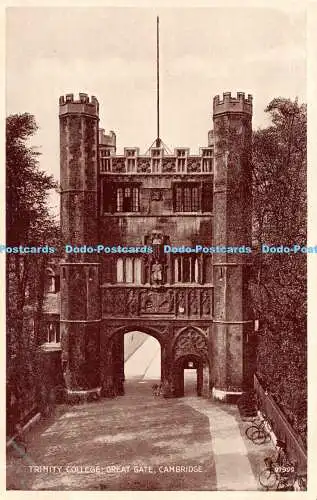 R483585 Cambridge Trinity College Great Gate Valentine Phototype