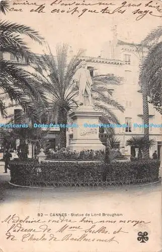 R487140 Cannes Statue de Lord Brougham Postkarte