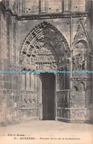 R487144 Auxerre Portail Droit de la Cathedrale P Motorhaube