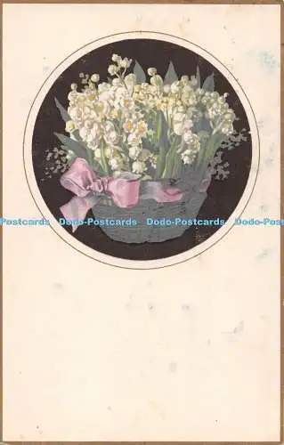 R483594 Korb mit Blumen Meissner und Buch Serie 2275