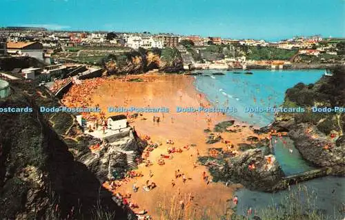 R485821 Newquay Towan Beach and the Island Photo Precision Colourmaster Internat