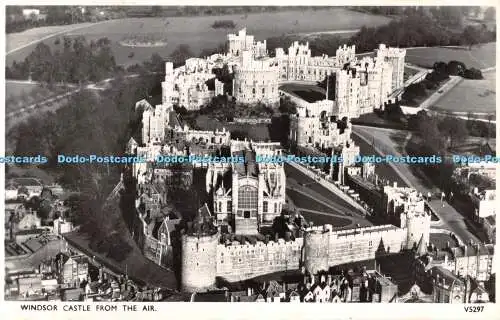 R483759 Windsor Castle From the Air Photochrom H D Keeley