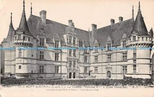 R488923 Azay le Rideau National Castle XVI th Cent North Eastern Side A Papeghin