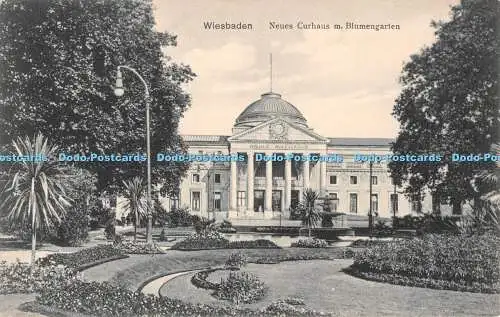 R488945 Wiesbaden Neues Curhaus m Blumengarten Carl v d Boogaart Nr 1098 1919