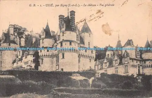 R489032 Usse Par Rigny I et L Le Chateau Vue Generale