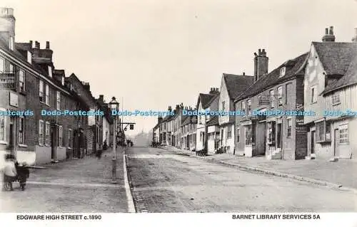 R487581 Edgware High Street um 1890 Barnet Library Services 5A