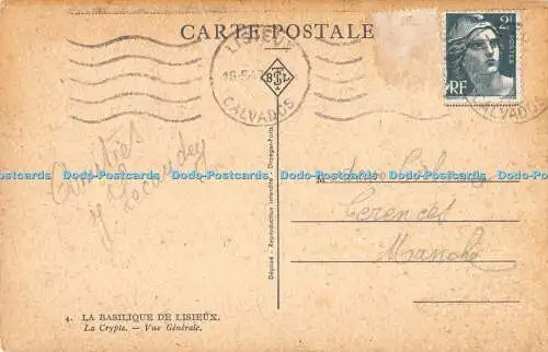 R489127 La Basilique de Lisieux La Crypte Vue Generale Depose B T S L