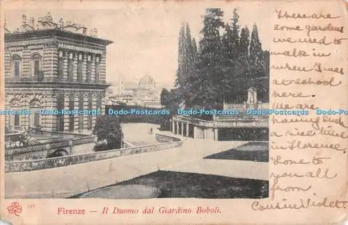 R486182 Firenze Il Duomo dal Giardino Boboli C G C