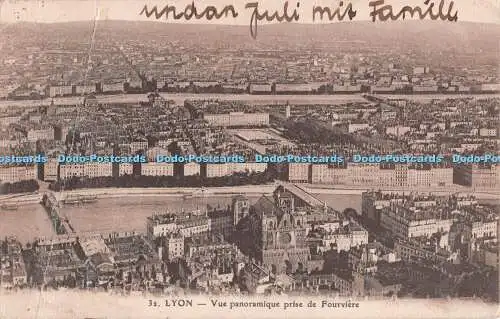 R486199 Lyon Vue Panoramique prise de Fourviere 1915