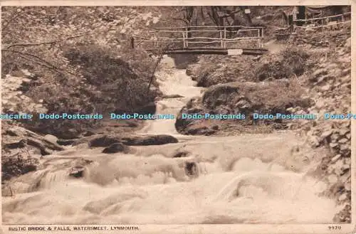 R486213 Lynmouth Watersmeet Rustic Bridge and Falls Richards 1931