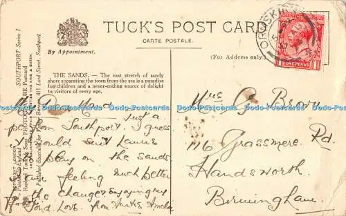 R487679 The Sands Southport Serie I Tuck Fotografie Postkarte 1924