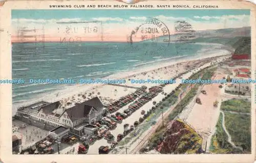 R486245 California Santa Monica Swimming Club and Beach Below Palisades Californ