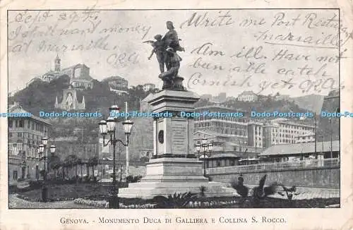 R486251 Genova Monumento Duca di Galliera e Collina S Rocco