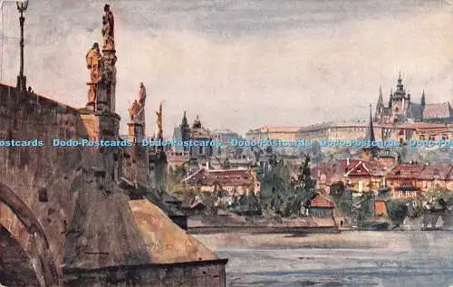 R487718 Praha Prag Karlsbrücke und Hradchin Kamenny most a Hradcany F J Jed