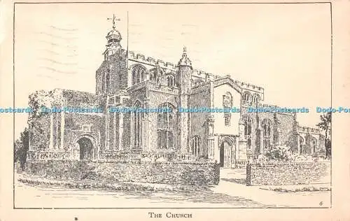 R487722 The Church A F Hynard Constables Tea Gardens East Bergholt Charles E Flo