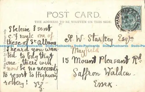 R487725 6310 St Albans Abbey Valentines Serie 1904