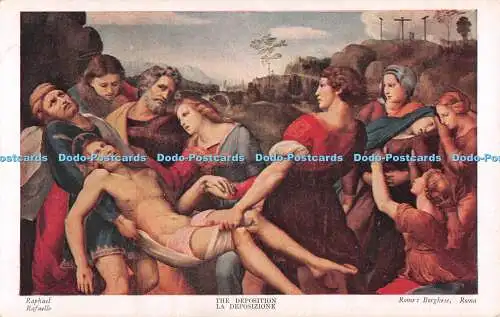 R487748 Raphael Rafaello The Deposition La Deposizione Rome Borghese Roma Medici