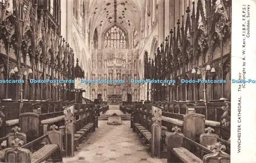 R486314 Winchester Cathedral The Choir A W Kerr F I B P 1960