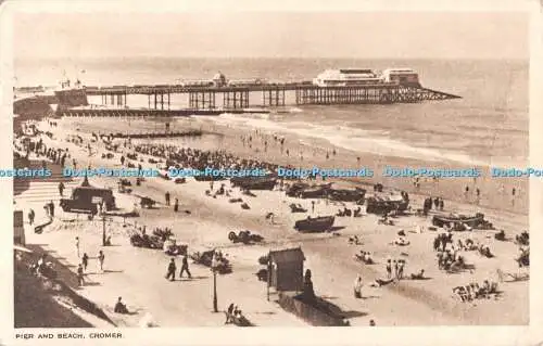 R486318 Cromer Pier and Beach 1950