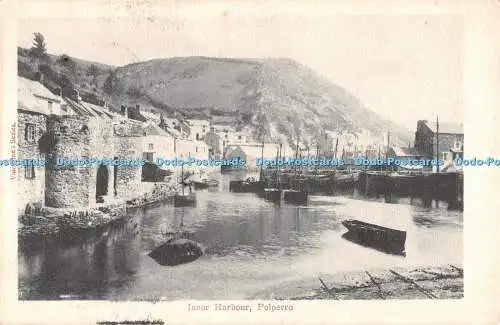 R489316 Polperro Inner Harbour Valentine Serie 1904