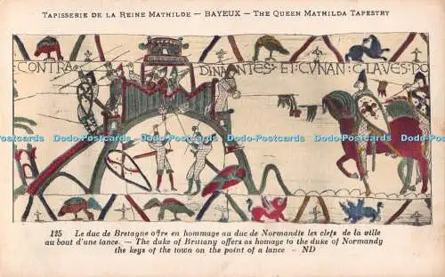 R487808 Tapisserie de la Reine Mathilde Bayeux Königin Mathilda Wandteppich Herzog von B