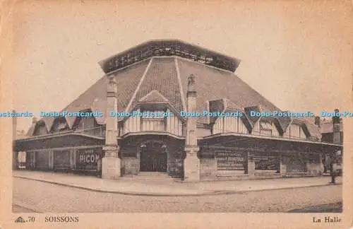 R484386 Soissons La Halle C A P Postkarte