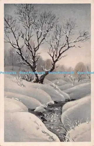 R487956 Winterszene Schnee Z D B 12062 Postkarte