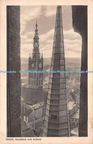 R488086 Danzig Durchblick aufs Rathaus A S K