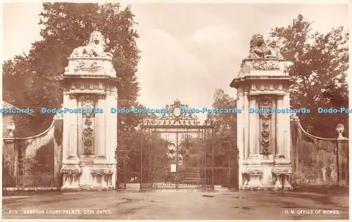 R488221 F 1 Hampton Court Palace Lion Gates H M Office of Works RP