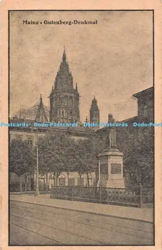 R489802 Mainz Gutenberg Denkmal Postkarte